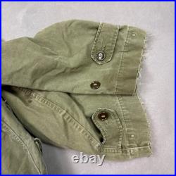 Vintage US Military Overcoat Parka Small Green Talon 1951 Korean War Air Force
