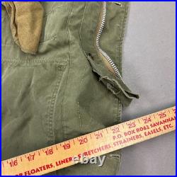 Vintage US Military Overcoat Parka Small Green Talon 1951 Korean War Air Force