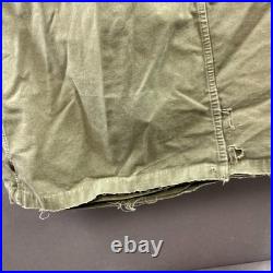 Vintage US Military Overcoat Parka Small Green Talon 1951 Korean War Air Force