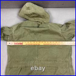 Vintage US Military Overcoat Parka Small Green Talon 1951 Korean War Air Force