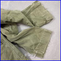 Vintage US Military Overcoat Parka Small Green Talon 1951 Korean War Air Force