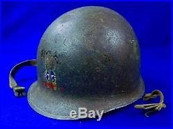 Vintage US USA Korea Korean War SMC Helmet with Liner