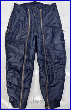 Vintage USAF Flight Trousers D-1A Sky Blue Korean War Era Sigmund Eisner 36
