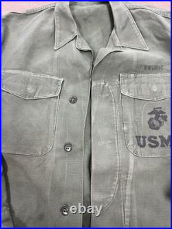 Vintage USMC P58 Sateen Pants And Shirt Set Korean War