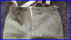 Vintage Us Army Field Trousers Pants M51 1951 Korean War Small Reg