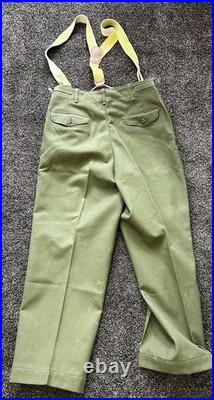 Vintage Us Army Field Trousers Pants M51 1951 Korean War Small Reg
