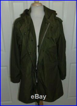 Vintage Us Army M-1951 Fishtail Parka Shell Dated May 1953 Korean War Small Fmm