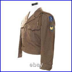 Vintage Us Army Officer Dress Ike Wool Od Jacket Patch 1950 Korean War Size 38l
