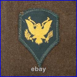Vintage Us Army Officer Dress Ike Wool Od Jacket Patch 1950 Korean War Size 38l