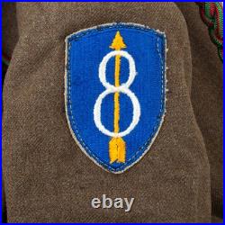 Vintage Us Army Officer Dress Ike Wool Od Jacket Patch 1950 Korean War Size 38l