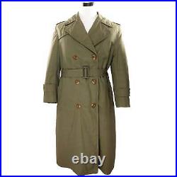 Vintage Us Army Overcoat Trench Coat 1950s Korean War Era Size Small