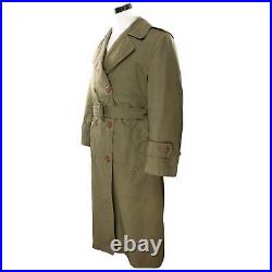 Vintage Us Army Overcoat Trench Coat 1950s Korean War Era Size Small