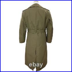 Vintage Us Army Overcoat Trench Coat 1950s Korean War Era Size Small