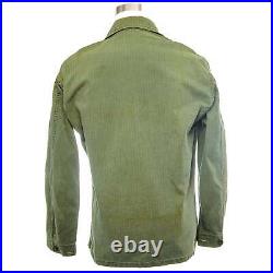 Vintage Us Army Utility Shirt Herringbone 1950s Korean War Size 34r