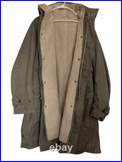 Vintage Usaf M51 Overcoat Parka With Pile Liner 1950 Korean War XL