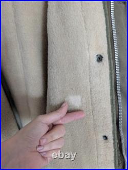 Vintage Usaf M51 Overcoat Parka With Pile Liner 1950 Korean War XL