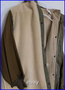 Vintage Usaf M51 Overcoat Parka With Pile Liner 1950 Korean War XL