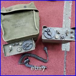 Vintage WWII Korean War Era Telephone Communication with Case (cw189b)