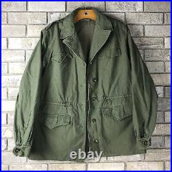 Vintage Womens 16L Army Field Jacket 1950s Post WWII Korean War Era M43 M1943