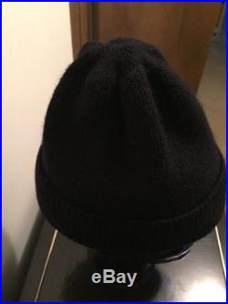 Vintage Wwii Korean War Era Us Navy Usn Dark Blue Black Wool Knit Watch Cap Hat