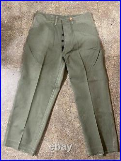 Vintage us marine corps herringbone jacket and pants WW2 Korean War Named. Read