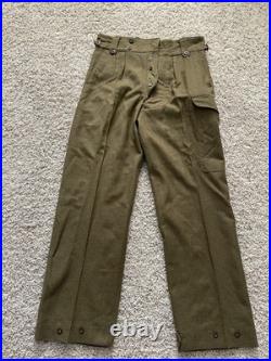 Vtg 1950 Eaglehawk Australian Military Pants Wool Uniform Trousers Korean War