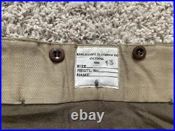 Vtg 1950 Eaglehawk Australian Military Pants Wool Uniform Trousers Korean War