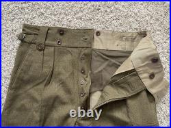 Vtg 1950 Eaglehawk Australian Military Pants Wool Uniform Trousers Korean War