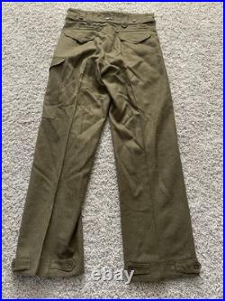 Vtg 1950 Eaglehawk Australian Military Pants Wool Uniform Trousers Korean War