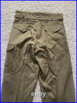 Vtg 1950 Eaglehawk Australian Military Pants Wool Uniform Trousers Korean War