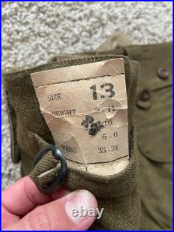 Vtg 1950 Eaglehawk Australian Military Pants Wool Uniform Trousers Korean War