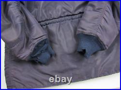 Vtg 1950's US Air Force N-3A Snorkel Parka Sz S Blue Fur Hood USAF Flight Jacket