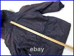 Vtg 1950's US Air Force N-3A Snorkel Parka Sz S Blue Fur Hood USAF Flight Jacket