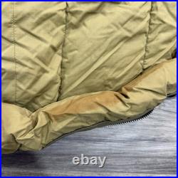 Vtg 1950s Korean War Era US Military Casualty Down Sleeping Bag Fur Lined Hood