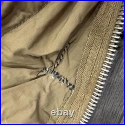 Vtg 1950s Korean War Era US Military Casualty Down Sleeping Bag Fur Lined Hood