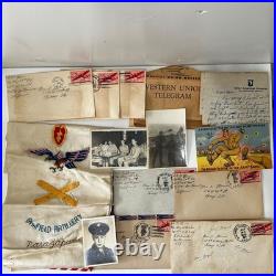 Vtg 1950s Korean War Soldier Lot Cards Dog Tag Patches Letters to Mom Nara Japan