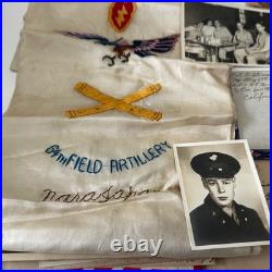 Vtg 1950s Korean War Soldier Lot Cards Dog Tag Patches Letters to Mom Nara Japan