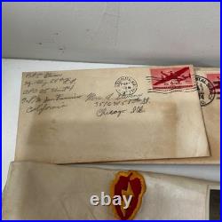 Vtg 1950s Korean War Soldier Lot Cards Dog Tag Patches Letters to Mom Nara Japan