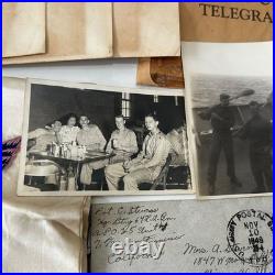 Vtg 1950s Korean War Soldier Lot Cards Dog Tag Patches Letters to Mom Nara Japan