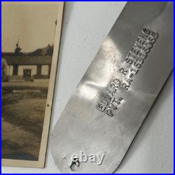 Vtg 1950s Korean War Soldier Lot Cards Dog Tag Patches Letters to Mom Nara Japan