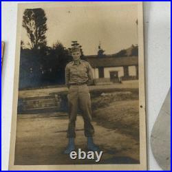 Vtg 1950s Korean War Soldier Lot Cards Dog Tag Patches Letters to Mom Nara Japan