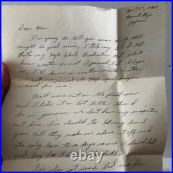 Vtg 1950s Korean War Soldier Lot Cards Dog Tag Patches Letters to Mom Nara Japan