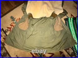 Vtg 1951 Military USAF M51 OVERCOAT PARKA WITH PILE LINER 1951 KOREAN WAR SMALL