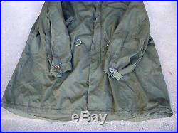 Vtg 1952 US ARMY Korean War M-1951 Fishtail Uniform Parka Coat Size XL Xlarge