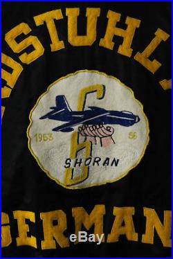 Vtg 50s Korean War 6th Shoran Beacon Sqd USAF Landstuhl AFB Souvenir Tour Jacket