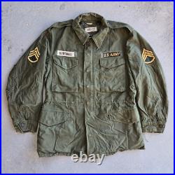 Vtg 50s Korean War Era US Army M-51 Field Jacket OG-107 Med Reg Coat Mans Sateen