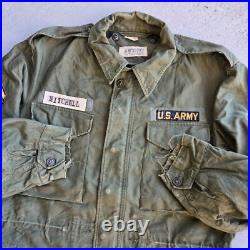 Vtg 50s Korean War Era US Army M-51 Field Jacket OG-107 Med Reg Coat Mans Sateen