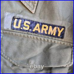 Vtg 50s Korean War Era US Army M-51 Field Jacket OG-107 Med Reg Coat Mans Sateen