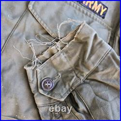 Vtg 50s Korean War Era US Army M-51 Field Jacket OG-107 Med Reg Coat Mans Sateen