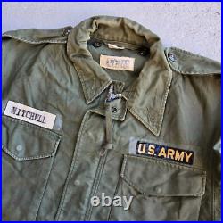 Vtg 50s Korean War Era US Army M-51 Field Jacket OG-107 Med Reg Coat Mans Sateen